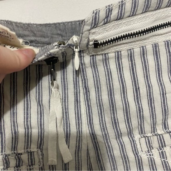 Anthropologie Marrakech Striped Zipper Waist Blue, White & Grey Skort Size 31 - Picture 8 of 12
